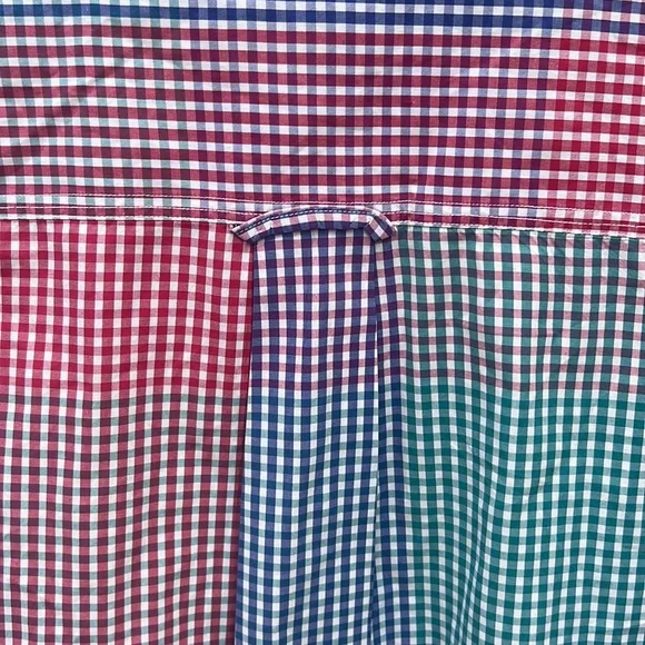 Evergreen Sportman Full Fit men’s XXL colorful gingham 100% cotton button up - Picture 6 of 11